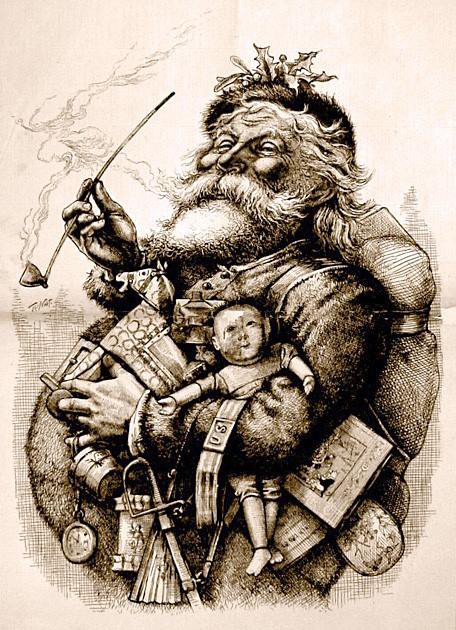 Thomas Nast’a ait bir Noel Baba çizimi