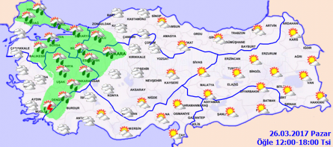 Bugün hava nasıl olacak? (26.03.2017)