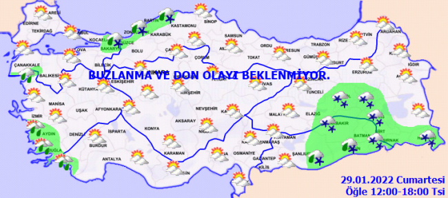 Meteoroloji'den buzlanma, don ve çığ uyarısı
