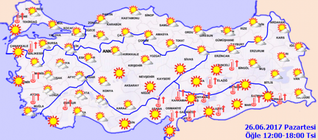 Bugün hava nasıl olacak? 26 Haziran 2017