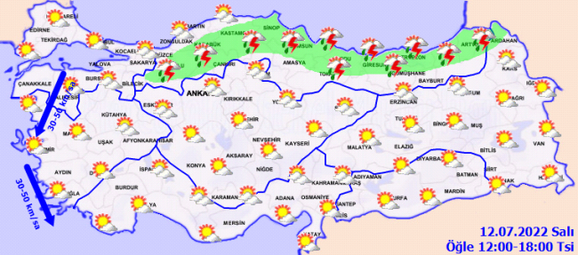 أمطار غزيرة متوقعة في البحر الأسود