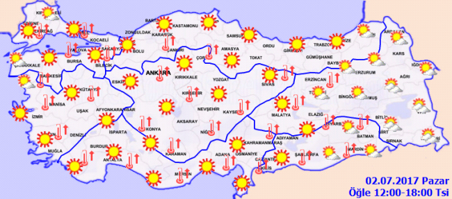Bugün hava nasıl olacak? (02.07.2017)