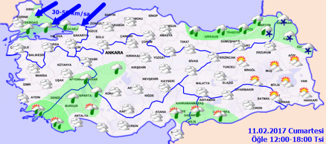 Bugün hava nasıl olacak? (11.02.2017)