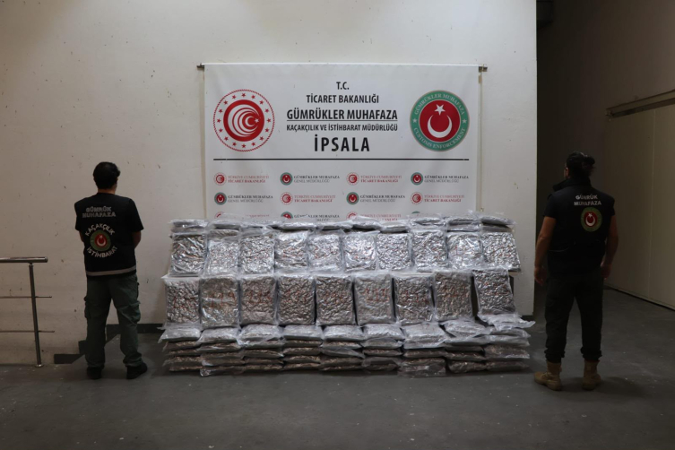 Edirne'de iki gümrük kapısında 174 kilogram uyuşturucu ele geçirildi