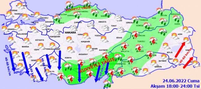 Hava durumu nasıl olacak? 24 Haziran Cuma il il hava durumu...