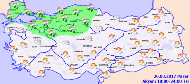 Bugün hava nasıl olacak? (26.03.2017)