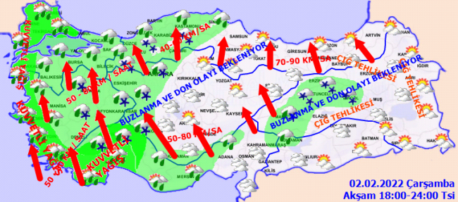 Meteoroloji'den dört bölge için fırtına uyarısı