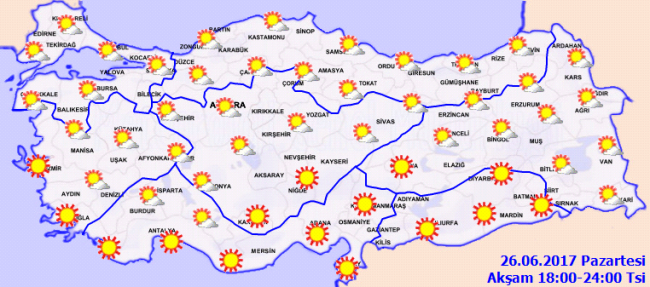 Bugün hava nasıl olacak? 26 Haziran 2017