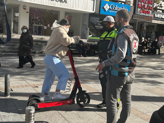 Kurallara uymayan scooter sürücülerine ceza