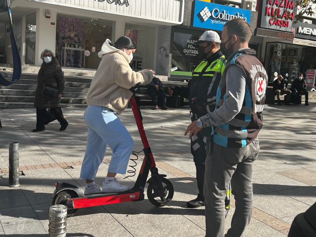 Kurallara uymayan scooter sürücülerine ceza