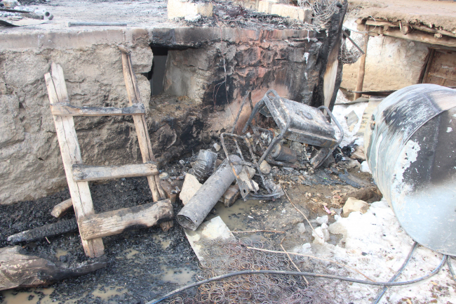 Şırnak'ta ahır yangınında 65 küçükbaş telef oldu