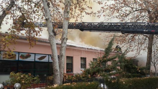 Malatya'da askeri lojmanlarda yangın