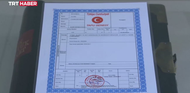 Fatih'in Vakfiyesi TRT Haber'de