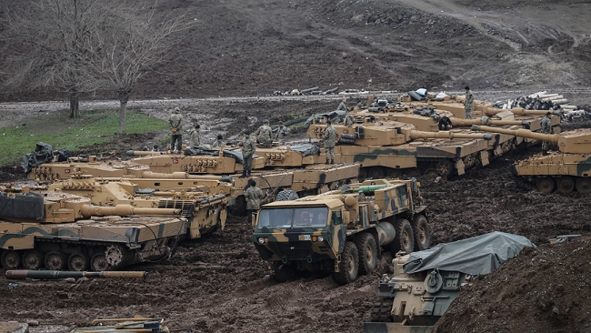 Afrin kırsalındaki terör hedefleri ateş altında