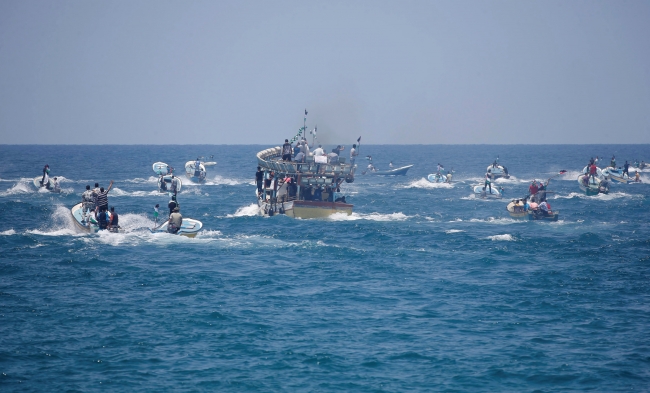 İsrail'in Gazze ablukası bu kez denizde protesto ediliyor