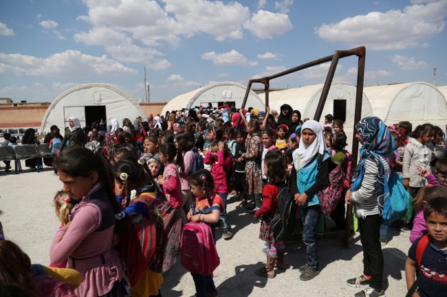 Halep'in kuzeyindeki Bab'da ilk 23 Nisan kutlaması