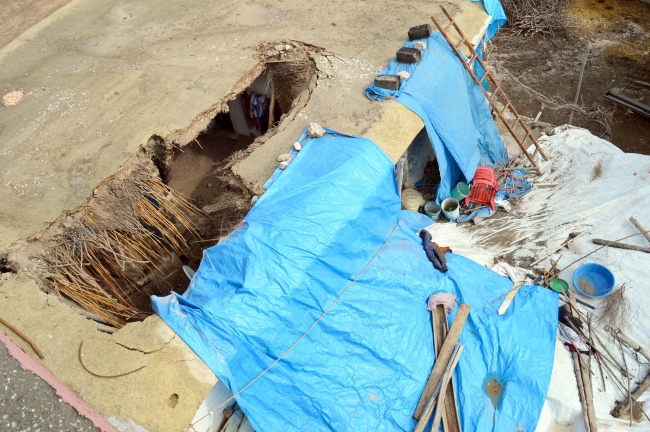 Enkaz altında kalan 100 küçükbaş hayvan telef oldu