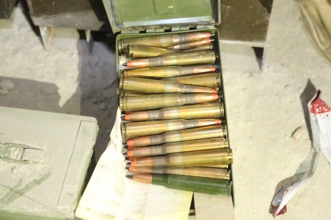 YPG/PKK'nın 12 odalı yer altı mühimmat deposu bulundu