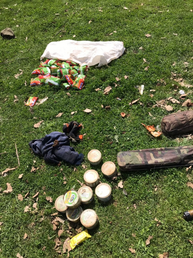PKK'lıların görüntülenmemek için kullandıkları malzemeler bulundu