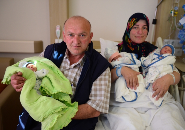 Üçüz bebeklerine Recep, Tayyip, Erdoğan ismi verdiler