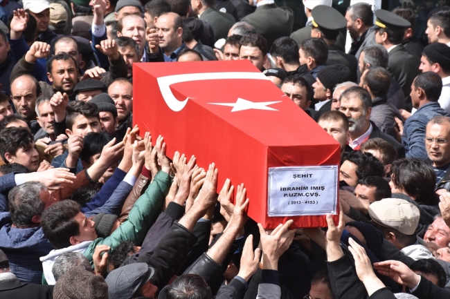 Şehit Piyade Uzman Çavuş İbrahim Imış son yolculuğuna uğurlandı