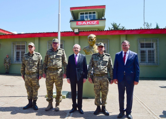 CHP Genel Başkanı Kılıçdaroğlu, Hatay'da sınır karakolunu ziyaret etti
