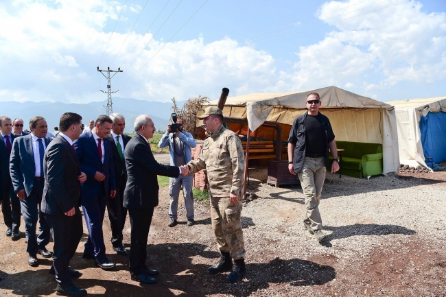 CHP Genel Başkanı Kılıçdaroğlu, Hatay'da sınır karakolunu ziyaret etti