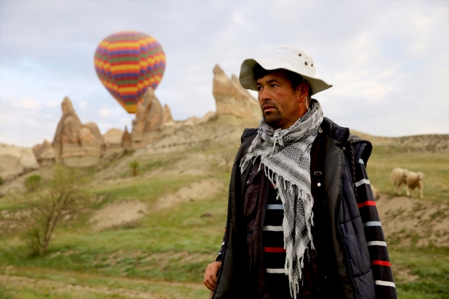 Afganistanlı Ali Tahghan, Kapadokya'da çobanlık yapıyor