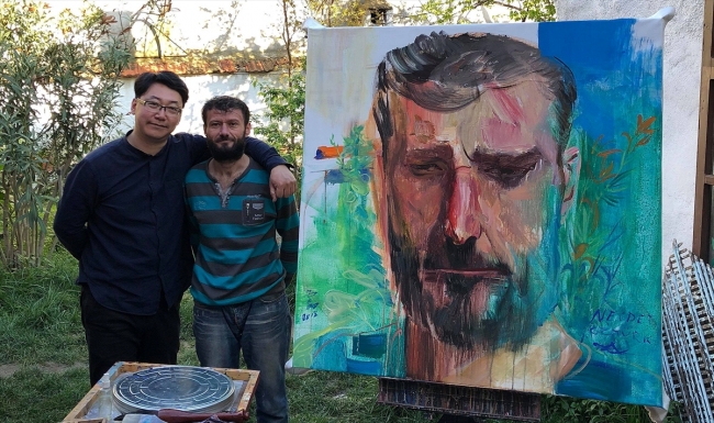 Çinli ressamdan tarihi İpek Yolu