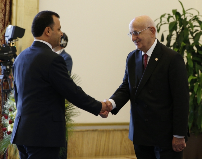 Meclis Başkanı İsmail Kahraman kutlamaları kabul etti