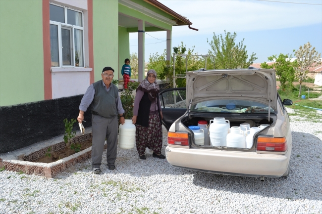 Kızıl çifti, organik yoğurt satarak geçimini sağlıyor