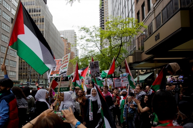 İsrail'in Gazze katliamı ABD'de protesto edildi