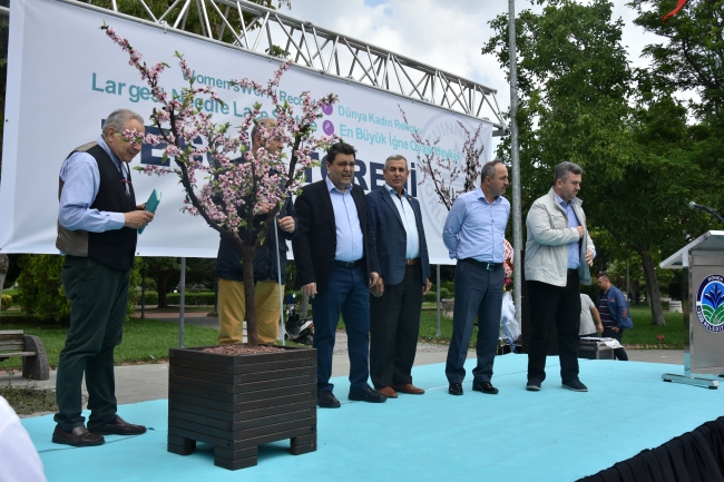 'İğne oyalı şeftali ağacı' Guinness'e girdi