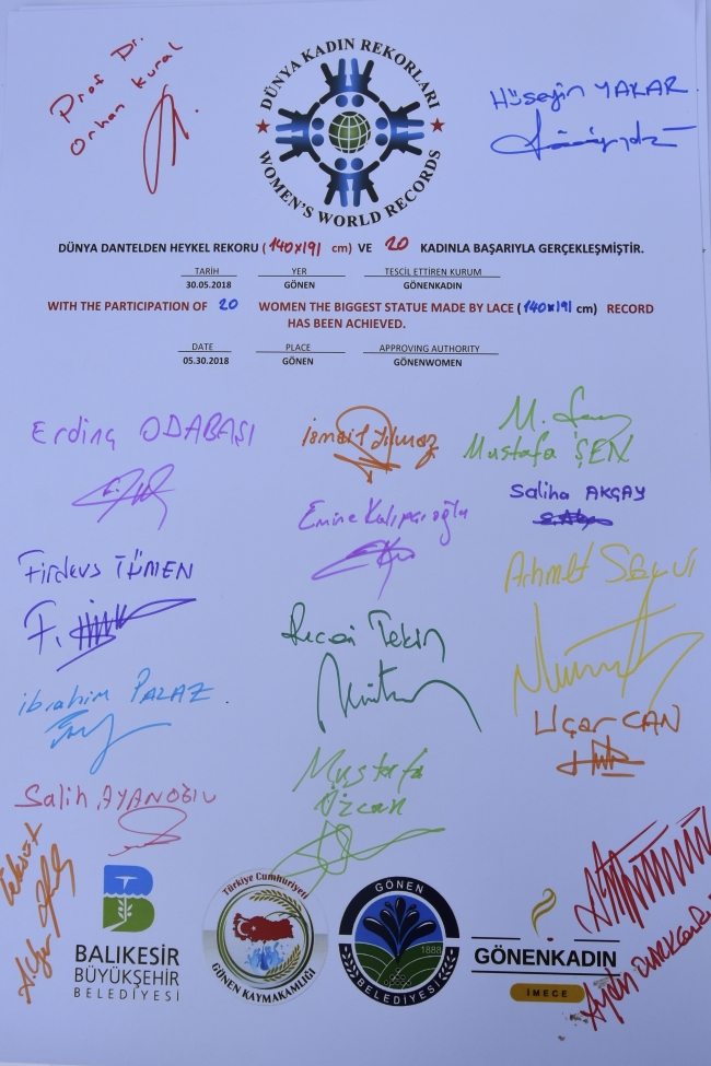 'İğne oyalı şeftali ağacı' Guinness'e girdi