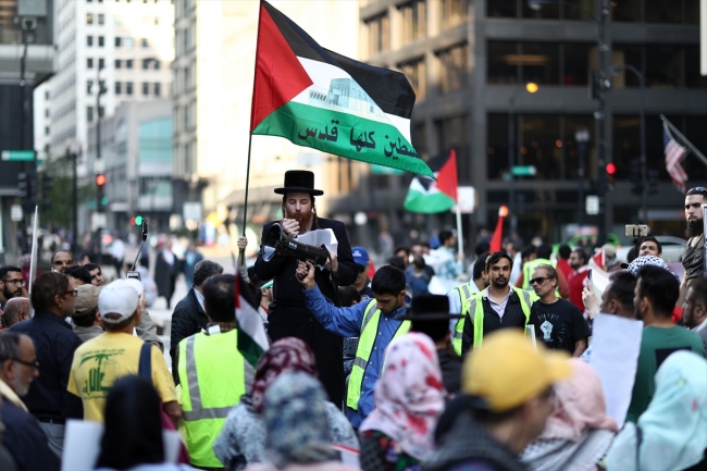Chicago'da 'Filistin'e destek' yürüyüşü