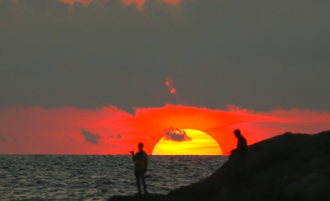 Akçakoca'da gün batımının eşsiz güzelliği