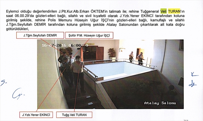 Generalin derdest edilme anı dava dosyasına bu görüntülerle girdi