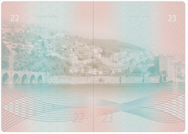 Antalya'nın simgeleri yeni pasaportlarda yerini aldı