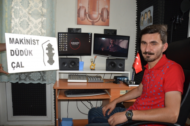 Tren teşkil görevlisinin müzik aşkı