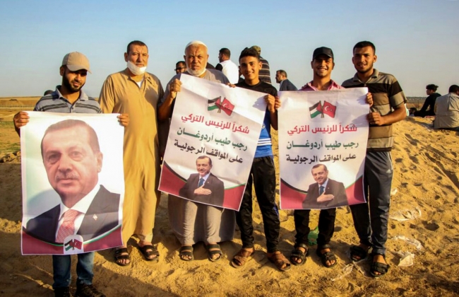 Gazzelilerden Cumhurbaşkanı Erdoğan'a teşekkür ve sevgi gösterisi