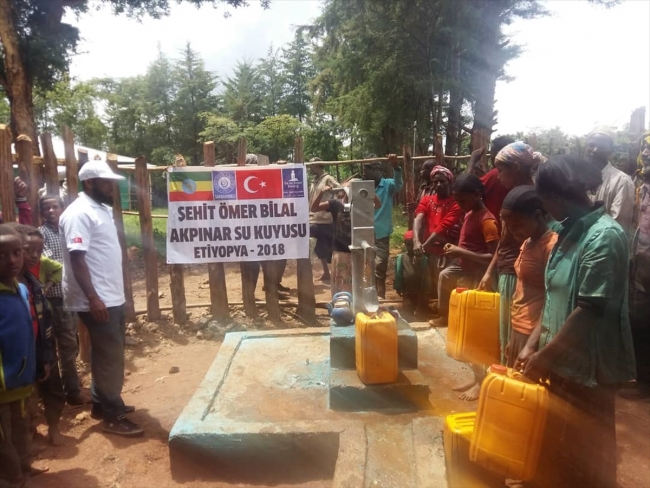 Afrin şehidi Ömer Bilal Akpınar adına, Etiyopya'da su kuyusu açıldı