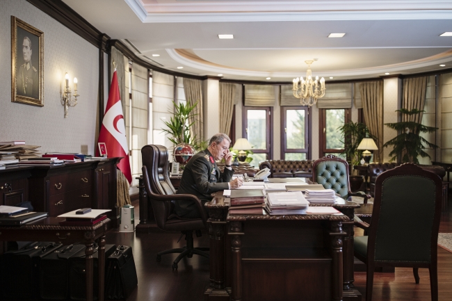 Özel karelerle Milli Savunma Bakanı Hulusi Akar