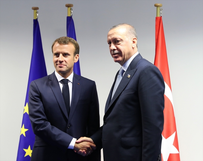 Cumhurbaşkanı Erdoğan Macron'la görüştü