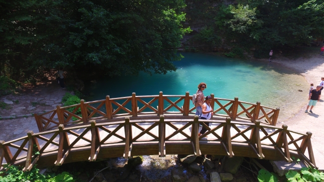 Erfelek Tatlıca Şelaleleri binlerce ziyaretçiye ev sahipliği yapıyor