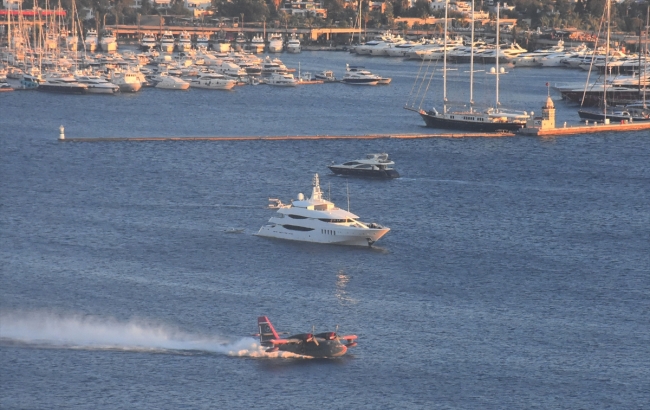 Bodrum'da makilik alanda çıkan yangın söndürüldü