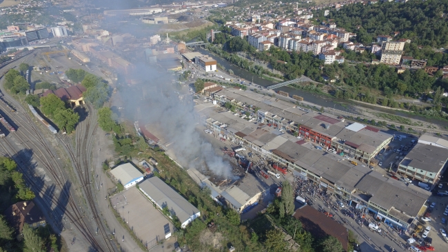 Karabük'te mobilya atölyesinde yangın