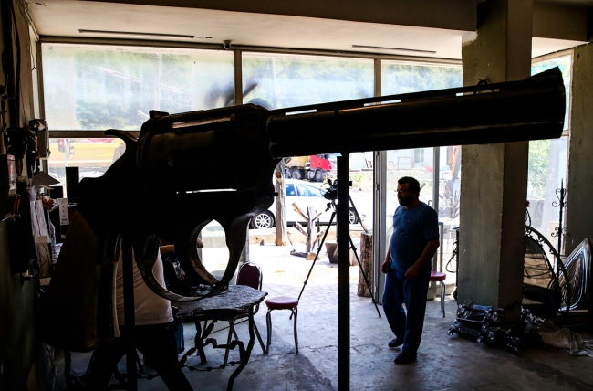 Demir ustası dev silahına patent almak istiyor