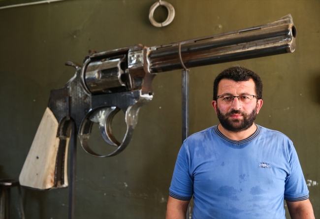 Demir ustası dev silahına patent almak istiyor