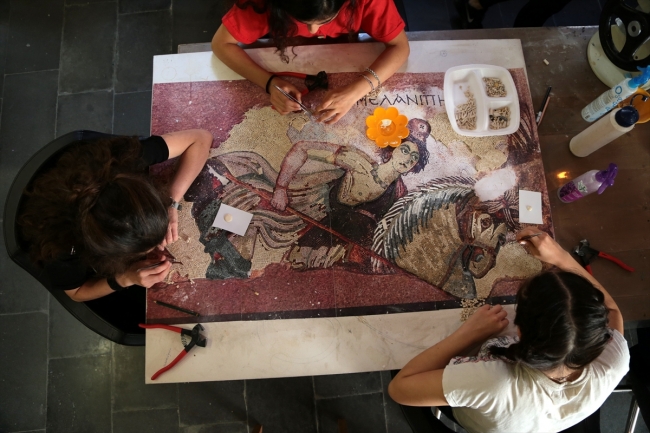 Gaziantep'te mozaik sanatçıları yetişiyor