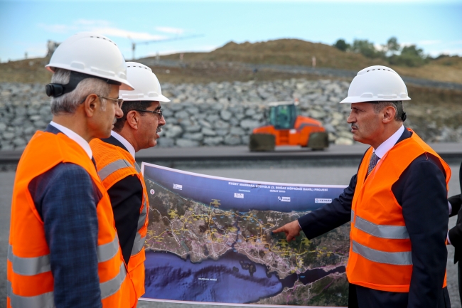 Bakan Turhan Kuzey Marmara Otoyolu inşaatını inceledi